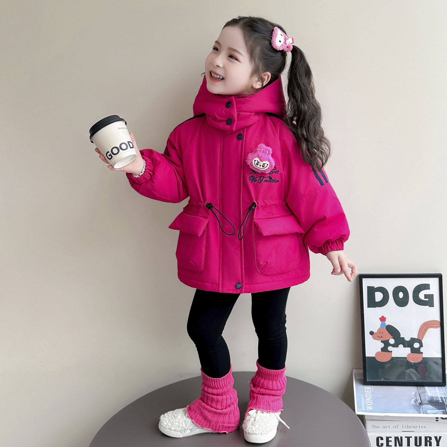 女童加绒外套冬装2025新款超好看儿童加厚冲锋衣女宝宝秋冬季棉服,淘宝优惠券,粉丝福利购,淘宝优惠卷