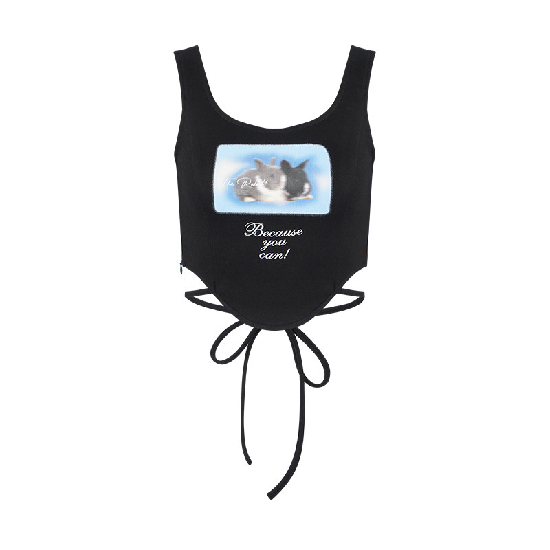 apea芭蕾风背心女性感辣妹小众绑带 apea背心吊带