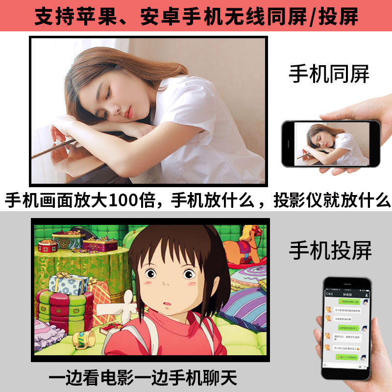 易接s5手机家用高清小型苹果投影仪 易接投影机