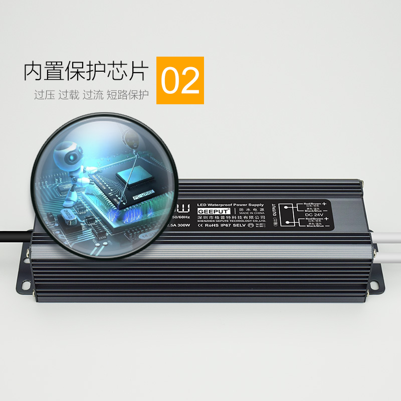 220V转24V防水LED电源20W30W40W50W直流60W80W100W变压器250W300W