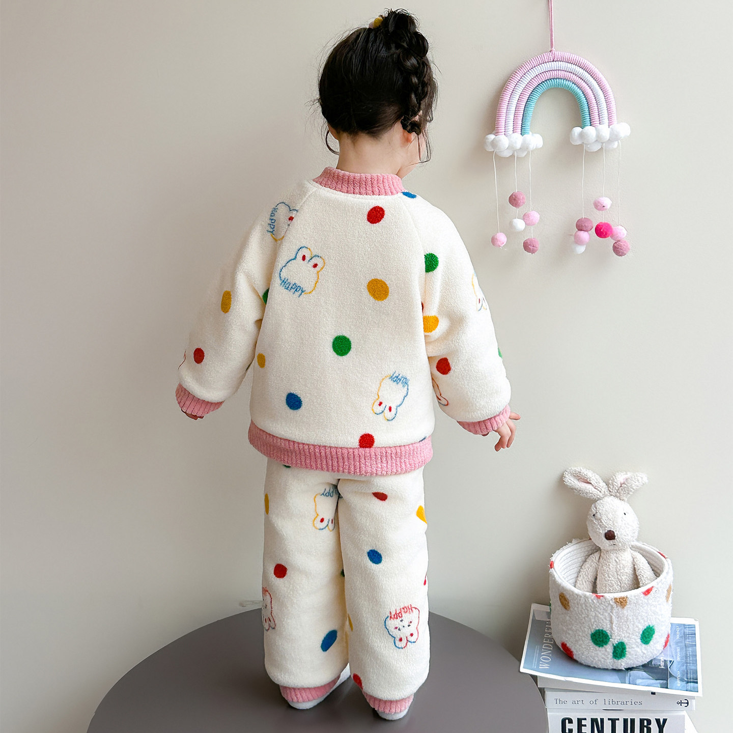 儿童睡衣冬季女童珊瑚绒家居服三层夹棉公主女宝宝超厚保暖套装冬,淘宝优惠券,粉丝福利购,淘宝优惠卷