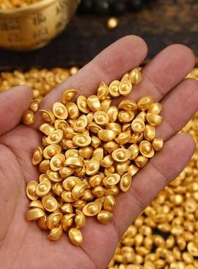 沙金点缀的实心打造仿真金元宝摆件家居装饰招财吉祥物金光夺目