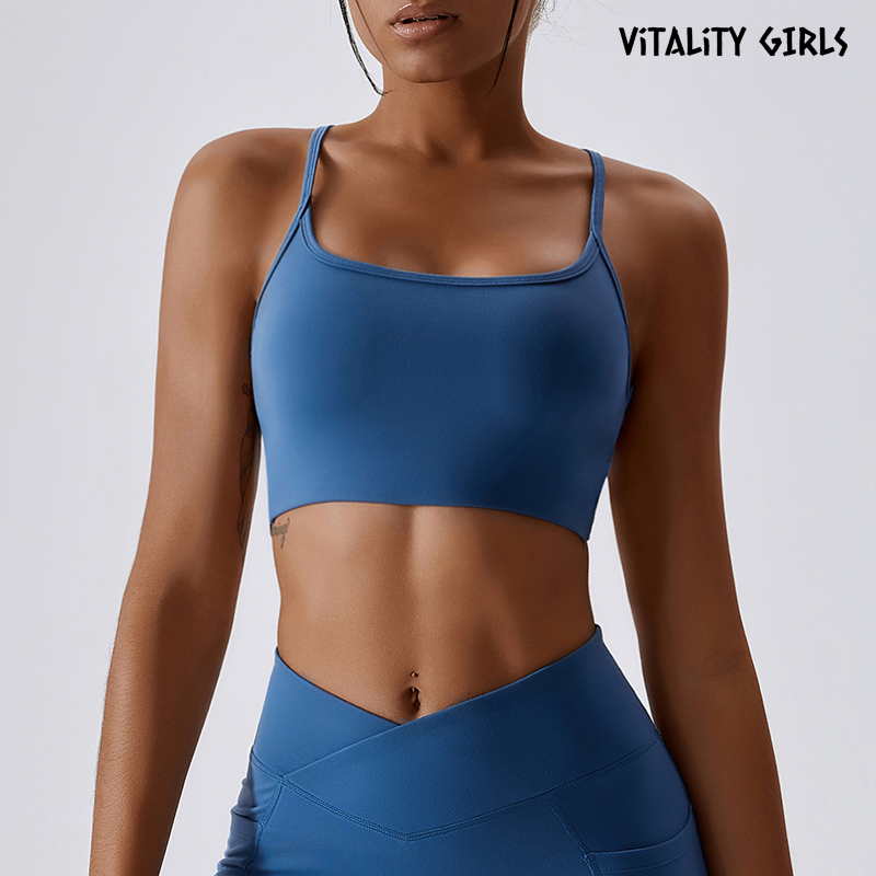 Vitality Girls欧美瑜伽内衣交叉美背性感大胸普拉提健身健身文胸