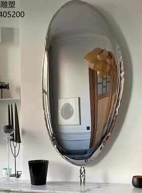 室内不锈钢鹅卵石水滴创意挂件家居酒店壁饰美陈金属镜面雕塑摆件