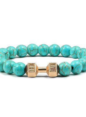 欧美绿松能量手炼黑色电