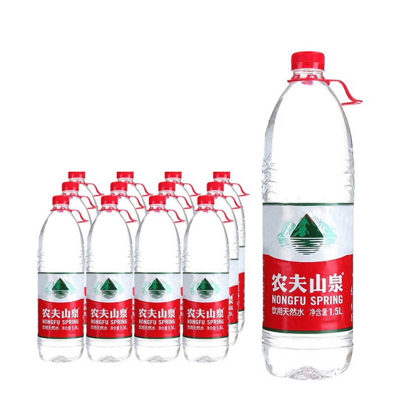 农夫山泉饮用天然水1.5L*12瓶整箱包邮塑包1.5升大瓶装水非矿泉水 - 图2