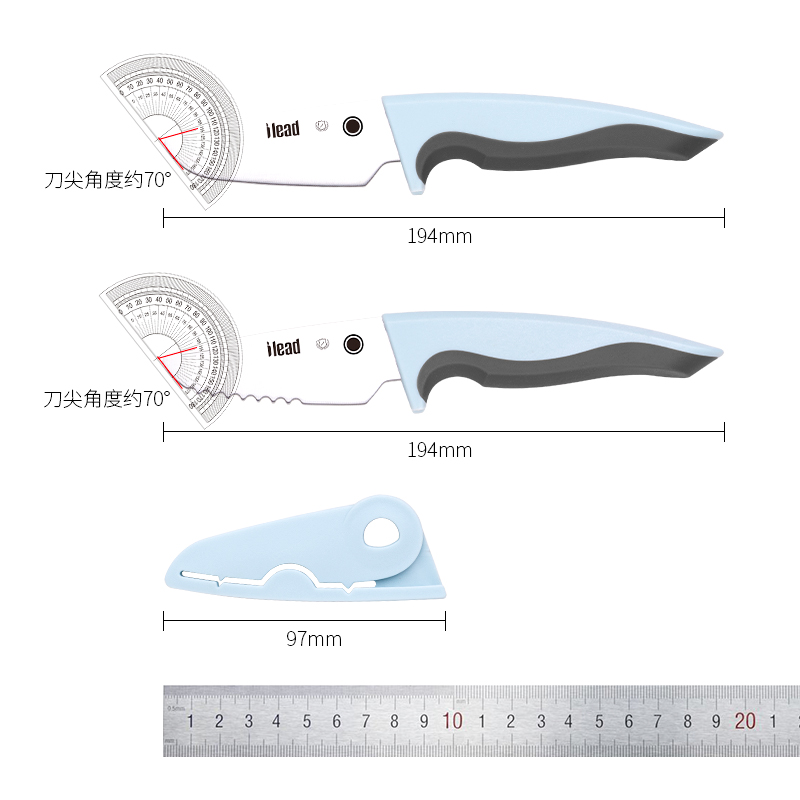 爱立德儿童切菜刀水果刀抗菌不伤手宝宝安全迷你早教厨房小菜刀具-图3