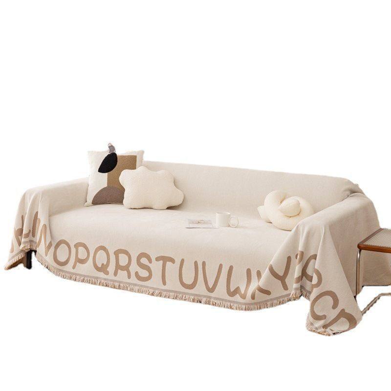 简约现代纯色奶油一片式雪尼尔沙发巾沙发垫布全盖布盖巾北欧套罩,淘宝优惠券,粉丝福利购,淘宝优惠卷