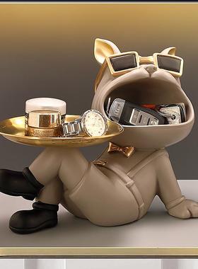 放钥匙的摆件门口进门置物架收纳入户玄关家居装饰品轻奢鞋柜托盘