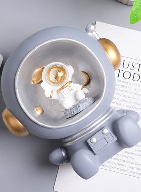 宇航员存钱罐创意太空人摆件客厅摆设卧室小夜灯办公室桌面装饰品