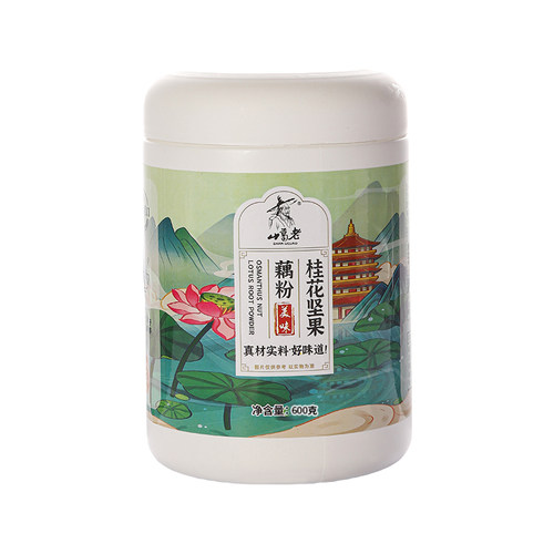 桂花坚果藕粉纯莲藕粉羹罐装无蔗糖营养早餐代餐正品官方旗舰店 - 图3