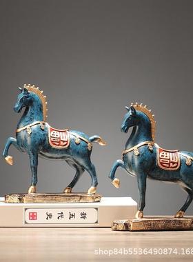 家居摆件马客厅玄关酒柜办公室老板桌装饰品摆设公司乔迁开业礼品