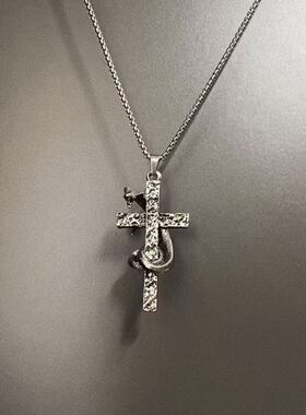 十字架吊坠项链小众设计复古中古