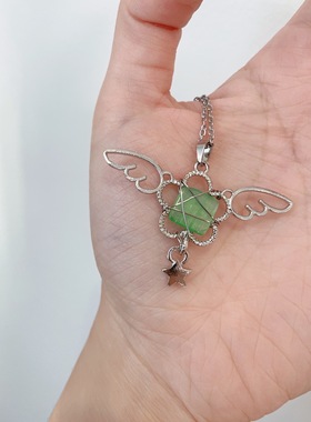 天使许愿心星星锁骨链2025新款