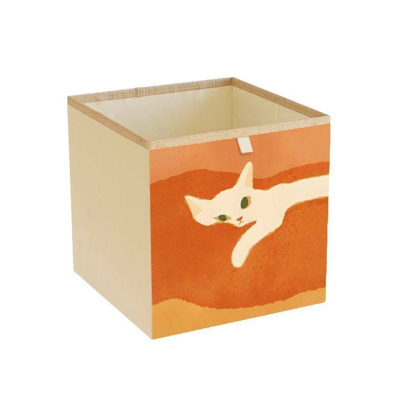 慵懒猫咪收纳箱卡莱克格子柜可折叠大容量收纳筐抽屉式衣物收纳盒,淘宝优惠券,粉丝福利购,淘宝优惠卷