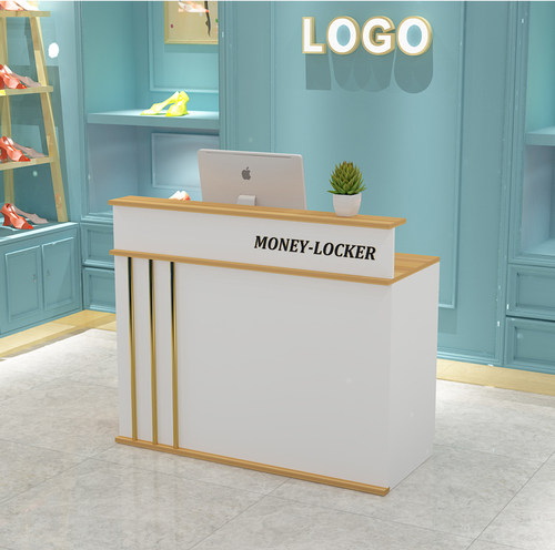 收银台吧台简约现代超市小型美容院理发店服装店前台接待台柜台桌 - 图0