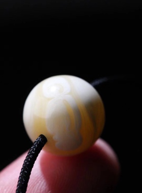 天然俄料蜜蜡琥珀白花蜜蜡散珠单珠多宝手串散珠定制