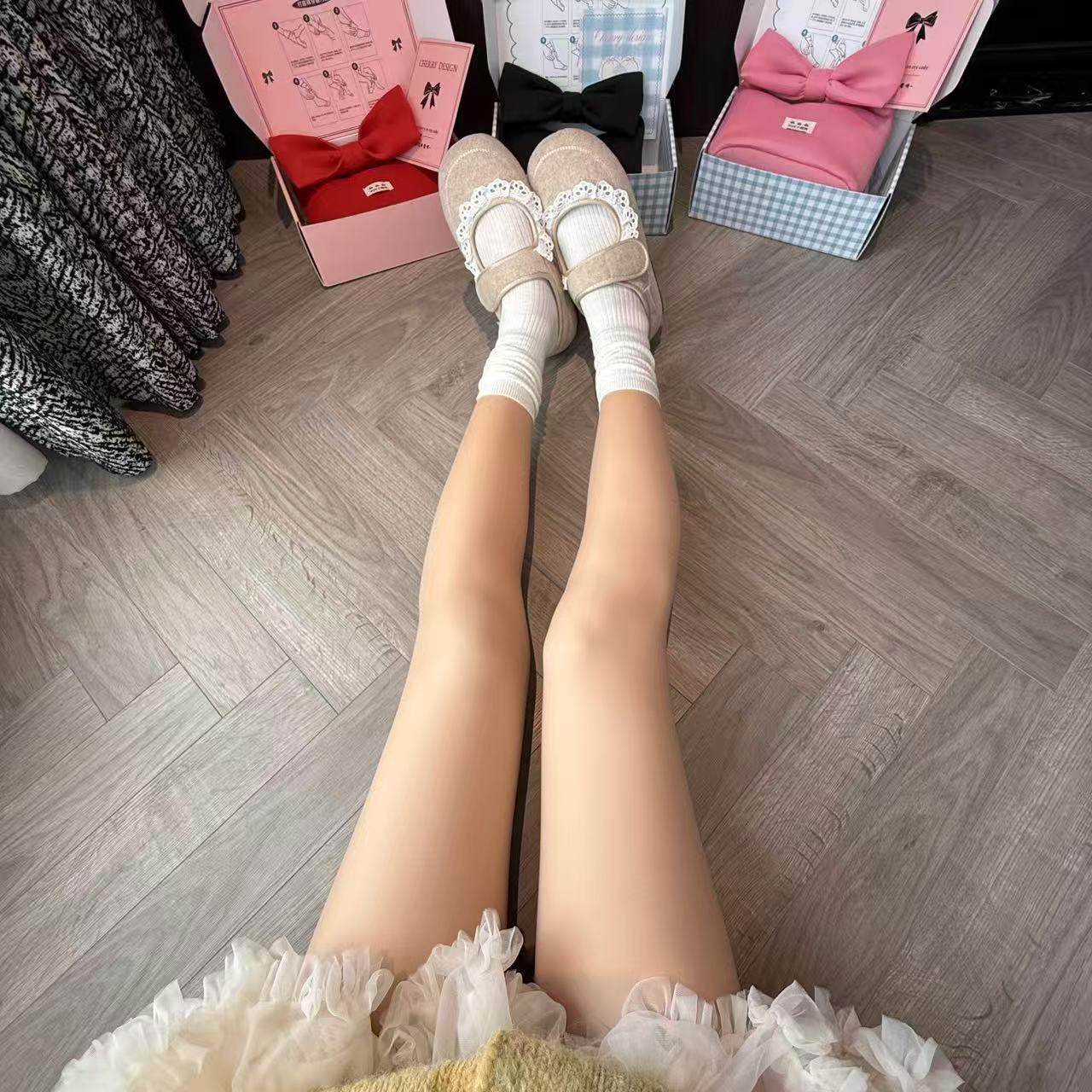 【两条装连脚】wyd小樱桃25秋冬双层莱卡可拆自然光腿神器连裤袜,淘宝优惠券,粉丝福利购,淘宝优惠卷