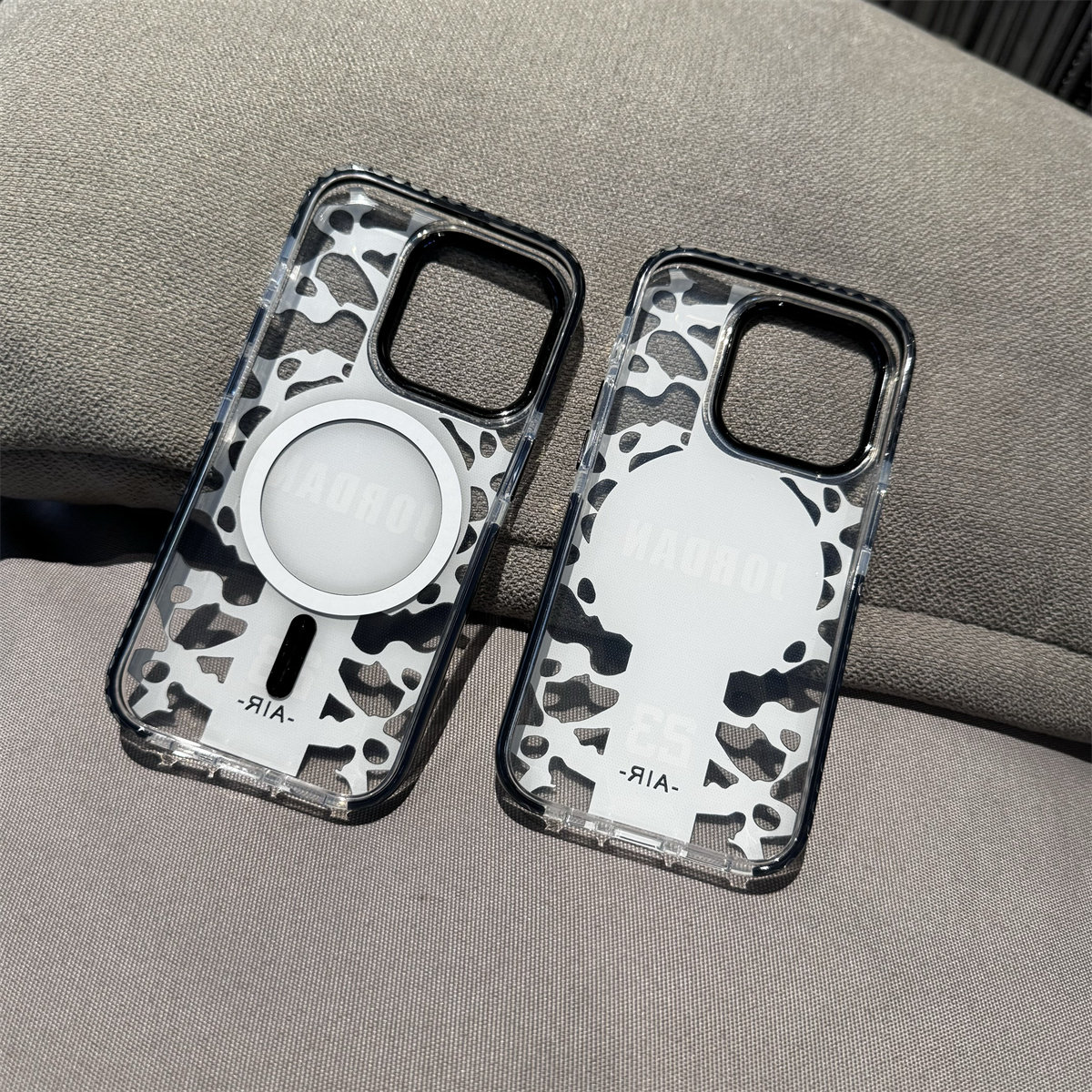 蓝球乔丹23号适用iPhone16promax手机壳苹果16pro黑边透明磁吸12创意全包防摔15小众保护套13个性14情侣15pro