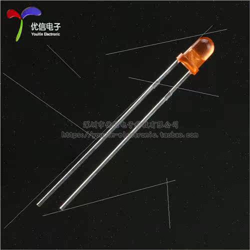 3MM/F3 Orange Orange ght Emitting Diode LED ght Round Head L - 图0