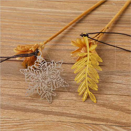 Metal bookmarks Chinese  ancient  gold-plated brass skeleton - 图0