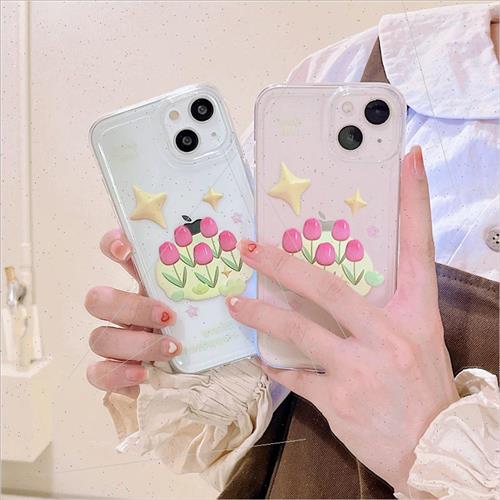 适用 iPhone12promax star ins tulip apple 13/11 phone case xs - 图1