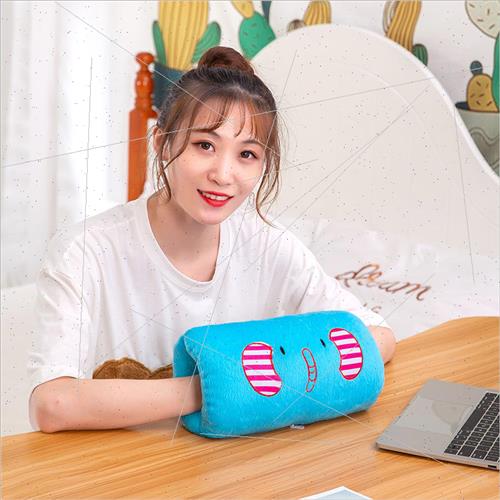 Long strip hand warmer cartoon hand muffler plush pillow com - 图0