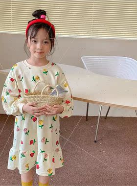 Childrens suit 2023 fall men and girls Korean  of the long-s