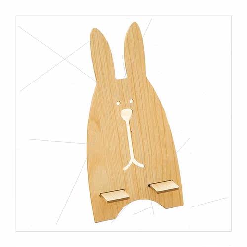 Korea creative cute wooden rabbit cell phone holder holder g - 图3