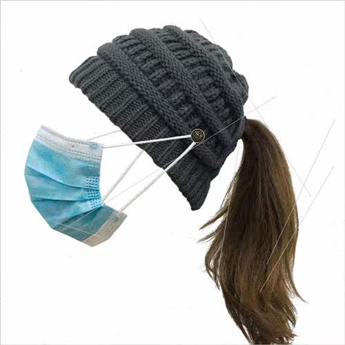 20 U.S. new mask button detachable fall and winter womens kn - 图0
