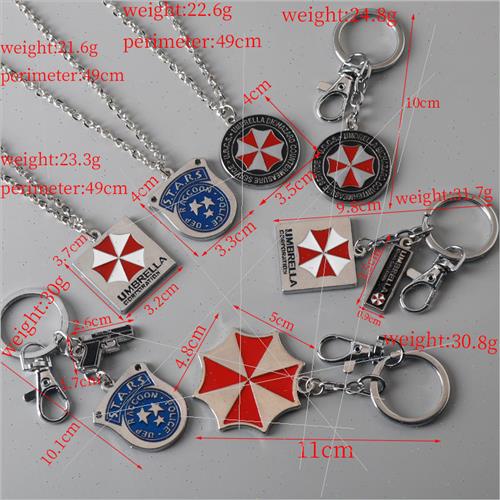 Resident Evil Ambrella Umbrella Keychain Pendant Raccoon Cit - 图0