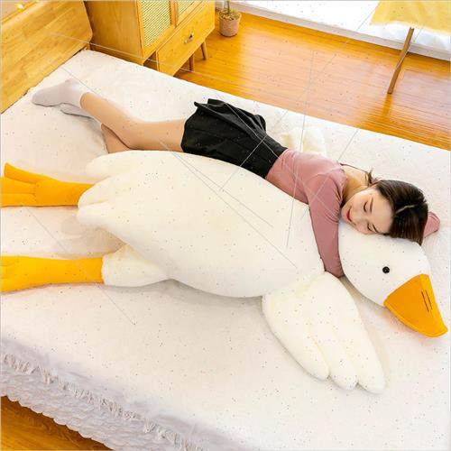 Big white goose pillow plush toy doll super soft boys and gi - 图1