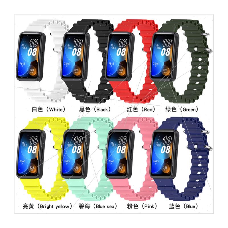 适用 huawei band 8 ocean silicone strap huawei band8 replace - 图3