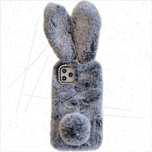适用 8plus Plush Rabbit Ears Apple 13pro Phone Case XS Max/X - 图2