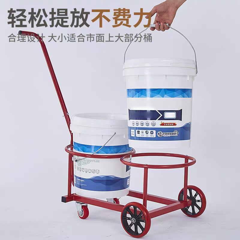 新款家用双桶款倒脏水神器倒脏水桶神器水桶推车倒水小车拉桶神器,淘宝优惠券,粉丝福利购,淘宝优惠卷