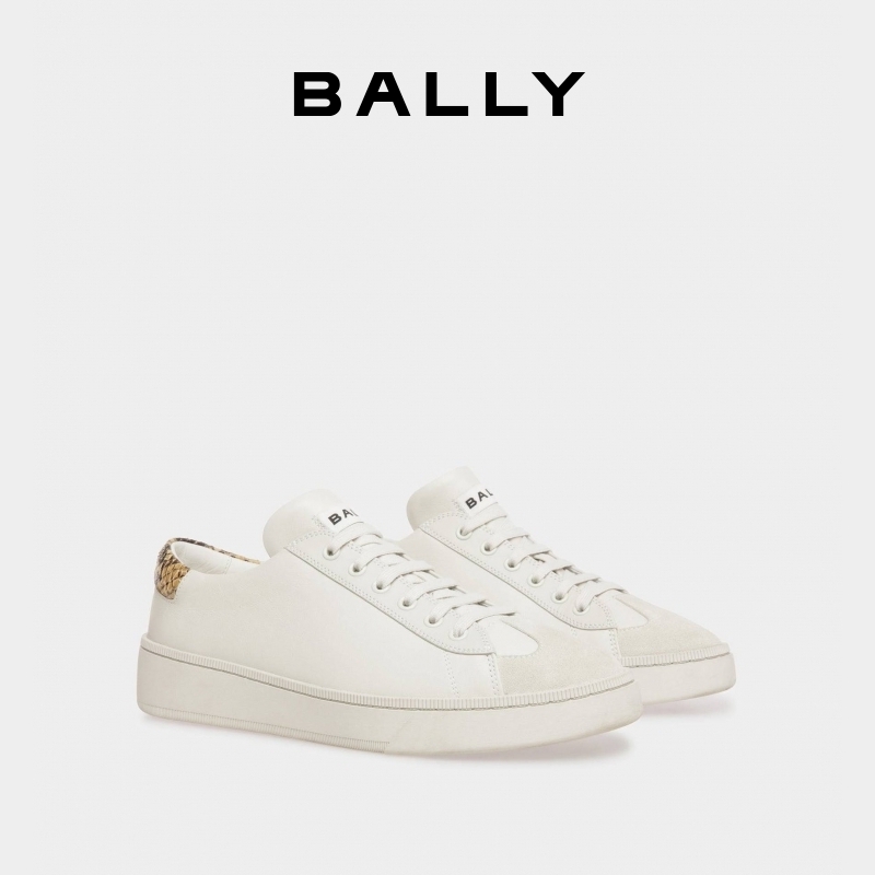 BALLY/巴利男白色皮革RAISE运动休闲鞋6304698-图1