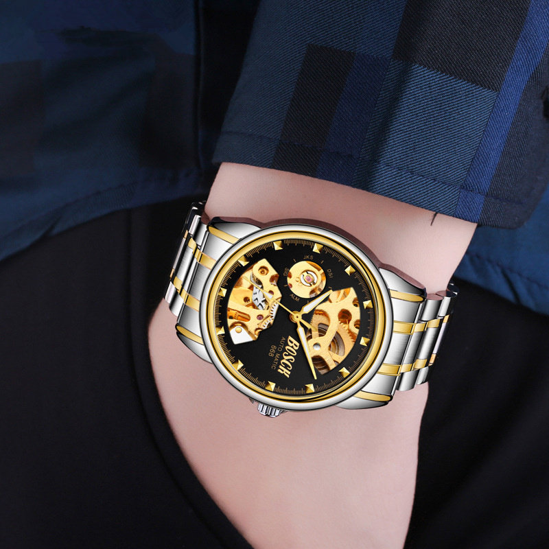 男全自动陀飞轮镂空夜光防水机械表 xrl国产腕表