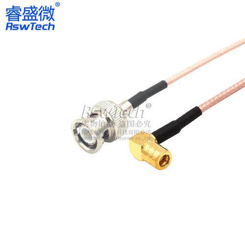 High frequency silver-plated cnecting cable BNC-J to SMB-KW - 图0
