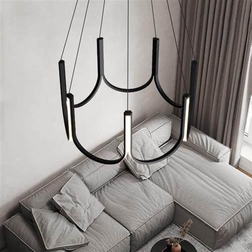 Italian minimalist modern simple living room chelier persaly - 图0