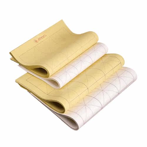 Beige grid burlap calligraphy paper 4 open 8 open wring prac - 图3