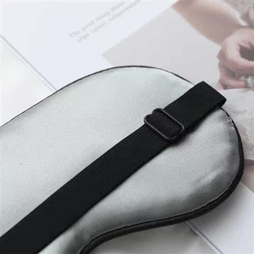 Day word buckle simulati silk eye mask double-sided blackout