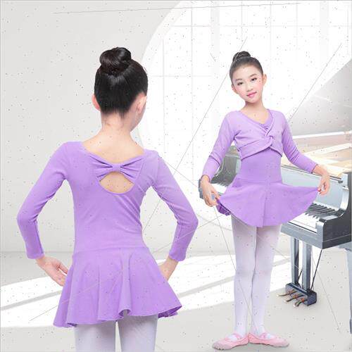 Childrens dancewear winter female padded thickened su girls - 图0