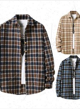 New hanging shot American facecloth plaid shirt men jacket s