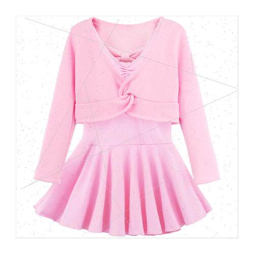 Childrens dancewear winter female padded thickened su girls - 图3