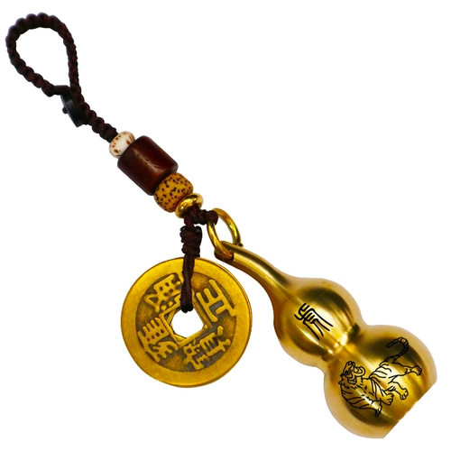 Природная руда, медный брелок, браслет с одной бусиной, аксессуар, цвета киновари, китайский гороскоп, на удачу