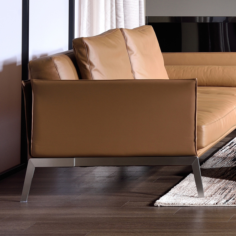 楷模 凯亚沙发客厅现代简约皮质沙发成套客厅组合套装 - 图2