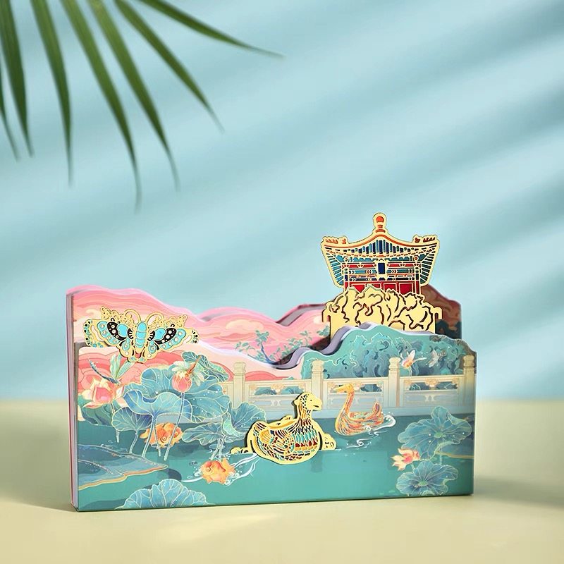 故宫翠点星荷便签套装文创便签纸便利贴纸创意书签文具生日礼物,淘宝优惠券,粉丝福利购,淘宝优惠卷