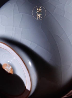 汝州玉壶春官窑釉色仿古风摆件