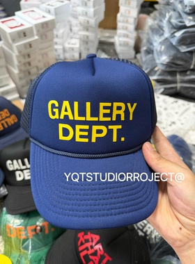 自主GALLERY DEPT 美式复古字母网眼印花棒球帽弯檐帽卡车司机帽