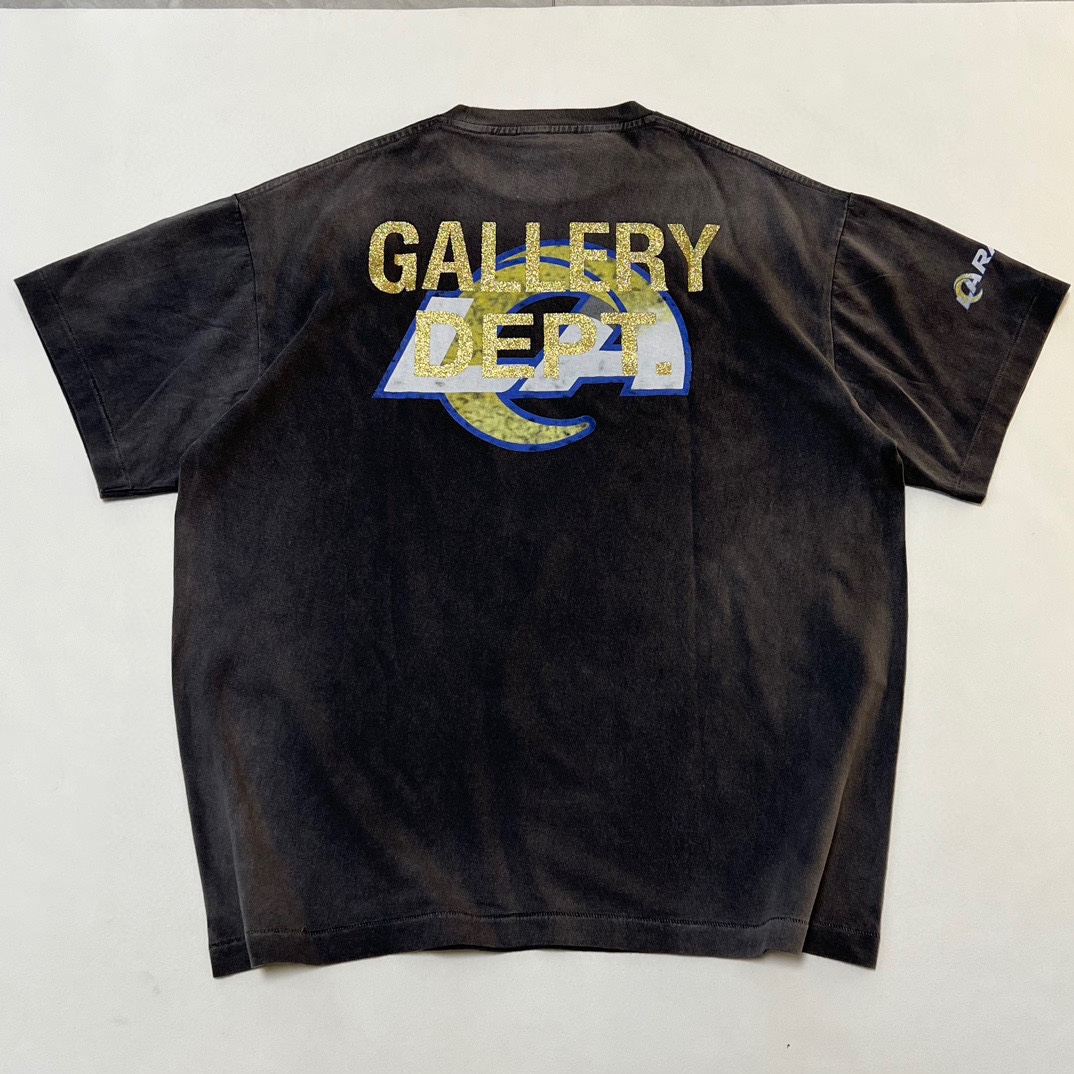 GALLERY DEPT. x LA. RAMS Sun Faded 洛杉矶公羊队联名复古T恤潮 - 图3